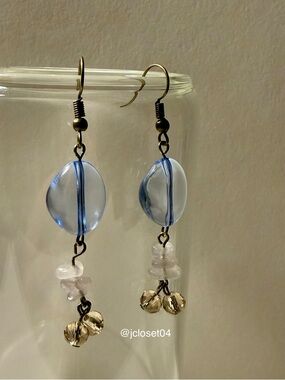 (2/$10) Handmade Drop Earrings with Crystal Dangles